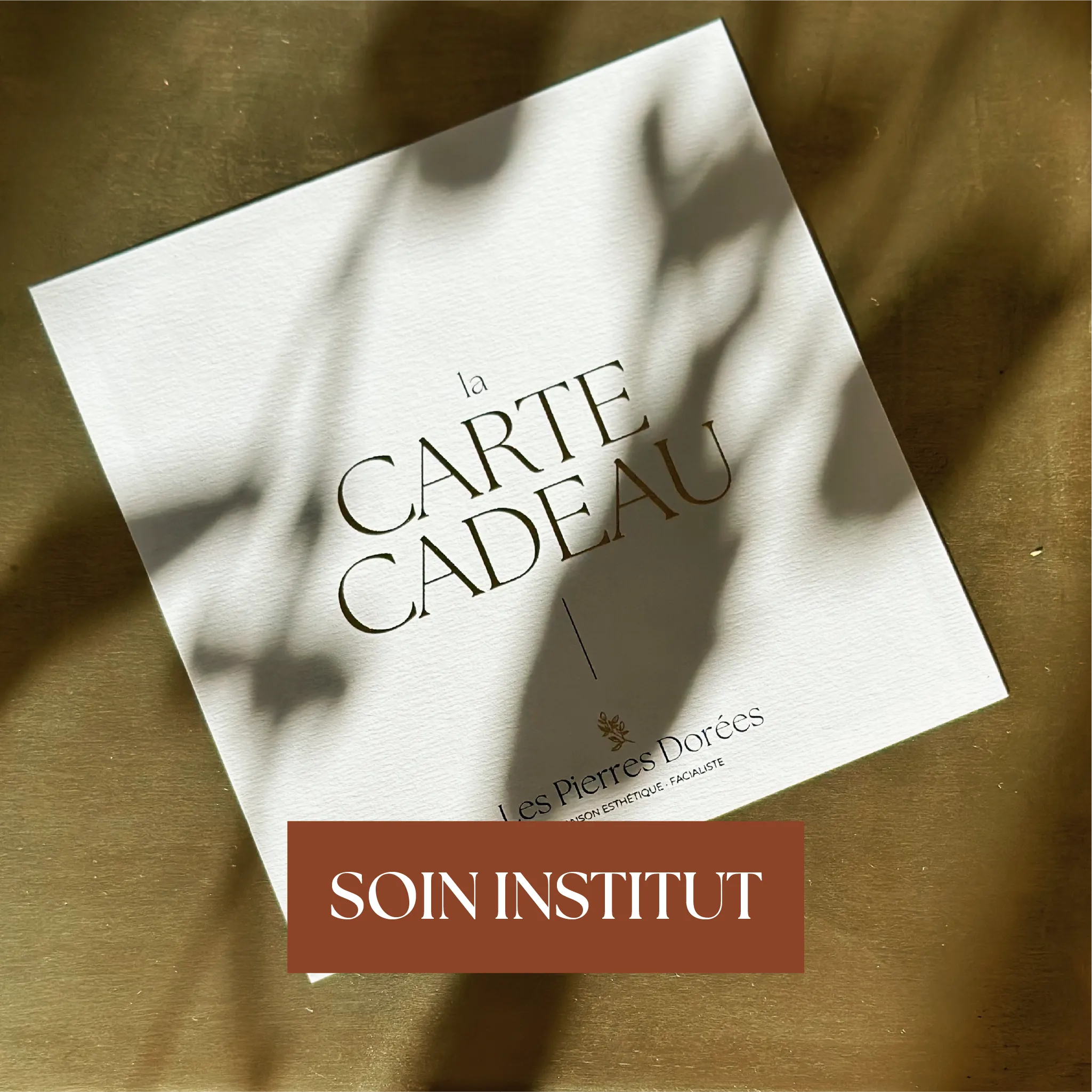 Carte cadeau pour des soins institut Maison Les Pierres Dorées