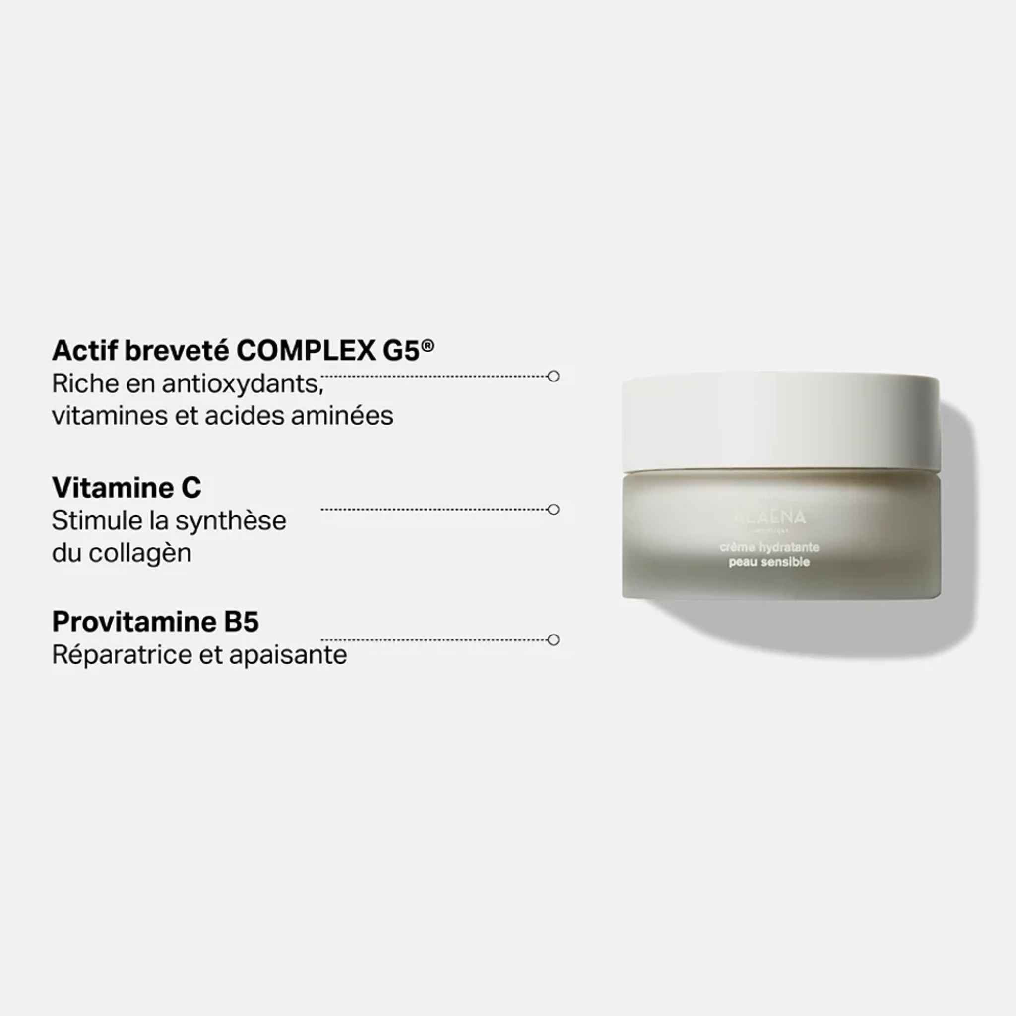 Crème hydratante peau sensible - Maison Les Pierres Dorées