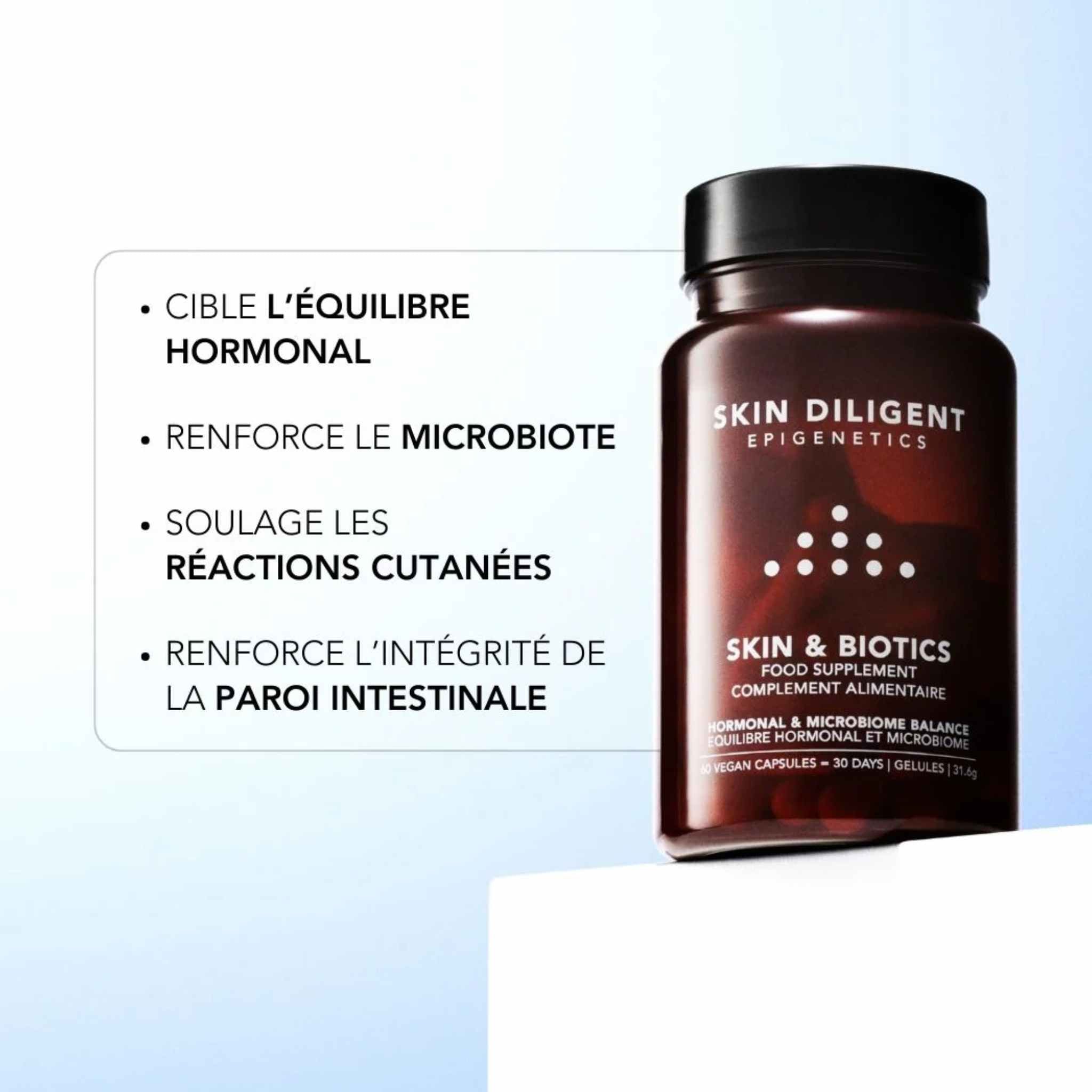 SKIN & BIOTICS pour l'équilibre hormonal et la santé intestinale - Maison Les Pierres Dorées